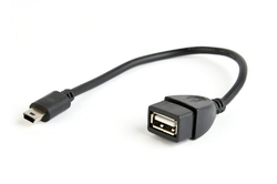 Gembird Cablexpert kabel USB OTG AF na mini-BM, 0,15m