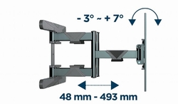 GEMBIRD Držák TV 37"-80" (60kg), otočný a náklopný