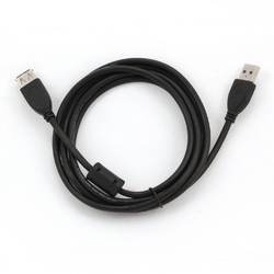 GEMBIRD Kabel USB 2.0 A-A prodlužovací 1,8m Premium (černý, ferit)