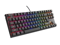 Genesis herní mechanická klávesnice THOR 303/TKL/RGB/Outemu Peach Silent/Drátová USB/US layout/Černá