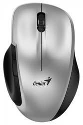 GENIUS Ergo 8200S Silver/ 1200 dpi/ bezdrátová/ USB Type-C/ 5tlačítek/ tichá/ BlueEye senzor/ stříbrná