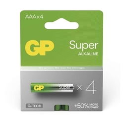 GP alkalická baterie SUPER AAA (LR03) 4pack