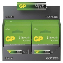 GP alkalická baterie ULTRA PLUS AA (LR6) 4pack