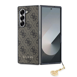 Guess 4G Charm Zadní Kryt pro Samsung Galaxy Z Fold 6 Brown