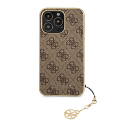 Guess 4G Charms Zadní Kryt pro iPhone 13 Pro Max Brown