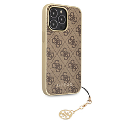 Guess 4G Charms Zadní Kryt pro iPhone 13 Pro Max Brown