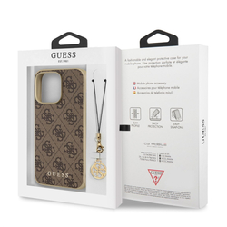 Guess 4G Charms Zadní Kryt pro iPhone 13 Pro Max Brown