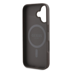 Guess PU 4G Peony MagSafe Zadní Kryt pro iPhone 16 Brown