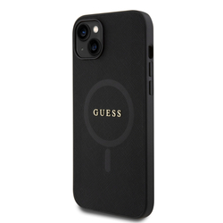 Guess PU Saffiano MagSafe Zadní Kryt pro iPhone 15 Black