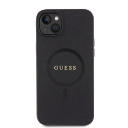 Guess PU Saffiano MagSafe Zadní Kryt pro iPhone 15 Black