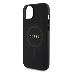 Guess PU Saffiano MagSafe Zadní Kryt pro iPhone 15 Black