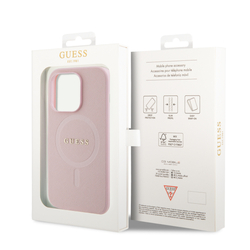 Guess PU Saffiano MagSafe Zadní Kryt pro iPhone 15 Pro Pink