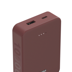 Hama Colour 10, powerbanka 10000 mAh, 3 A, výstup: USB-C, USB-A, červená