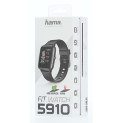 Hama Fit Watch 5910, sport. hodinky černé, voděodolné, GPS, pulz, krokoměr atd.