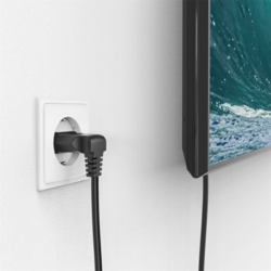 Hama síťový napájecí kabel, kolmé euro vidlice, 3 m