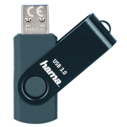 Hama USB 3.0 Flash Drive Rotate, 32 GB, 70 MB/s, petrolejová modrá