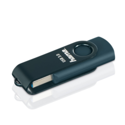 Hama USB 3.0 Flash Drive Rotate, 32 GB, 70 MB/s, petrolejová modrá