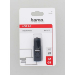 Hama USB 3.0 Flash Drive Rotate, 32 GB, 70 MB/s, petrolejová modrá