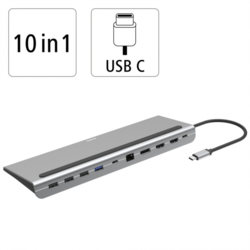 Hama USB-C dokovací stanice Connect2Office Pro, 10 připojení