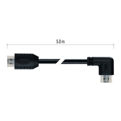 HDMI 2.0 high speed kabel A vidlice – A vidlice 90° 5 m