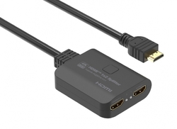 HDMI 2.0 Mini Splitter 1-2 Pigtail 4Kx2K@60Hz HDCP2.2 Downscaler