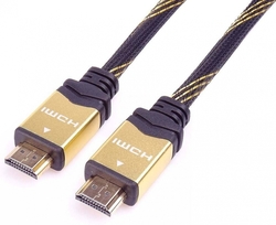 HDMI 2.0b High Speed + Ethernet kabel HQ, zlacené konektory, 1,5m