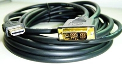 HDMI-DVI 0,5m, 1.3, M/M stíněný, zlacené kontakty