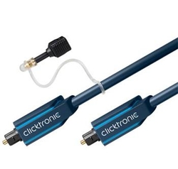 HQ Optický kabel Toslink TOS male - TOS male, s redukcí na 3.5mm, 3m