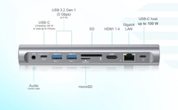 i-tec Metal Cooling Pad for notebooks (up-to 15.6”) + USB-C Docking Station (PD 100W)