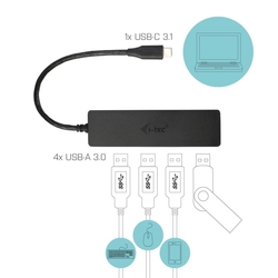 I-TEC USB 3.1 USB-C SLIM HUB 4 Port passive