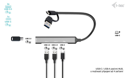 i-tec USB-A/USB-C Metal HUB 1x USB-C 3.1 + 3x USB 2.0