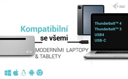 i-tec USB-C Metal Ergonomic 3x 4K Display Docking Station, Power Delivery 100 W