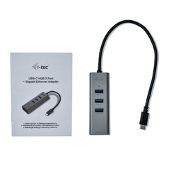 i-tec USB-C Metal HUB 3 Port + Gigabit Ethernet