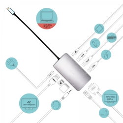 I-TEC USB-C Metal Nano Dock HDMI/VGA with LAN + Power Delivery 100 W