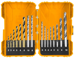 Ingco AKDL11601 Vrták do kovu/betonu/dřeva, sada 16d, 2-10mm