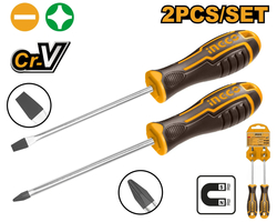 Ingco HKSD0248 Šroubovák plochý+křížový sada 2ks CrV