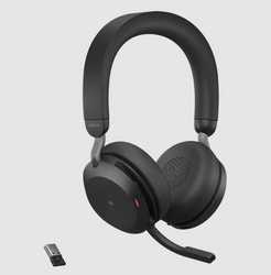 Jabra Evolve2 75, Stereo, ANC, USB-C, Bluetooth, černá