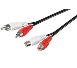 Kabel 2x Cinch-2x Cinch, M/F 10m