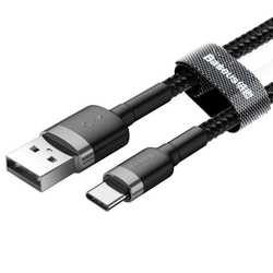 Kabel Baseus Cafule USB-C 2A 3m (černo-šedý)