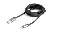 Kabel CABLEXPERT USB 2.0 Lightning (IP5 a vyšší) nabíjecí a synchronizační kabel, opletený, 1,8m, černý, blister