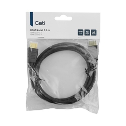 Kabel HDMI Geti 1,5m pozlacený, 4K, ethernet 2.0