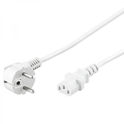 Kabel síťový 230V k počítači 3m bílý