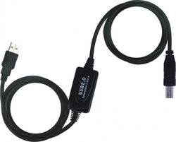 KABEL USB 2.0 repeater a propojovací kabel A/M-B/M 10m