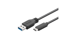 Kabel USB 3.1 konektor C/male - USB 3.0 A/male, černý, 0,15m