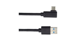 Kabel USB-C/M zahnutý konektor 90° - USB-A/M, 2m