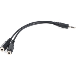 PremiumCord Kabel Jack 3.5mm stereo Y M/2xF 2m