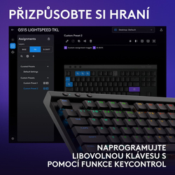 KBC Logitech G515 TKL Lightspeed, černá, bezdrátová