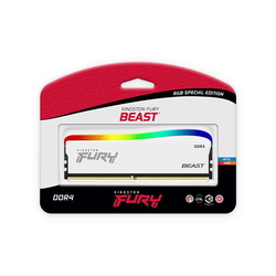 Kingston Fury Beast Special Edition DDR4 16GB 3200MHz CL16, RGB chladič, 1x16GB, bílá