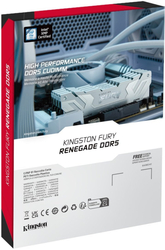 Kingston Fury Renegade White CUDIMM DDR5 48GB 8400MHz CL40 XMP (Kit 2x24GB)