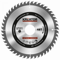 Kreator KRT020411 - Pilový kotouč na dřevo 165mm, 48T